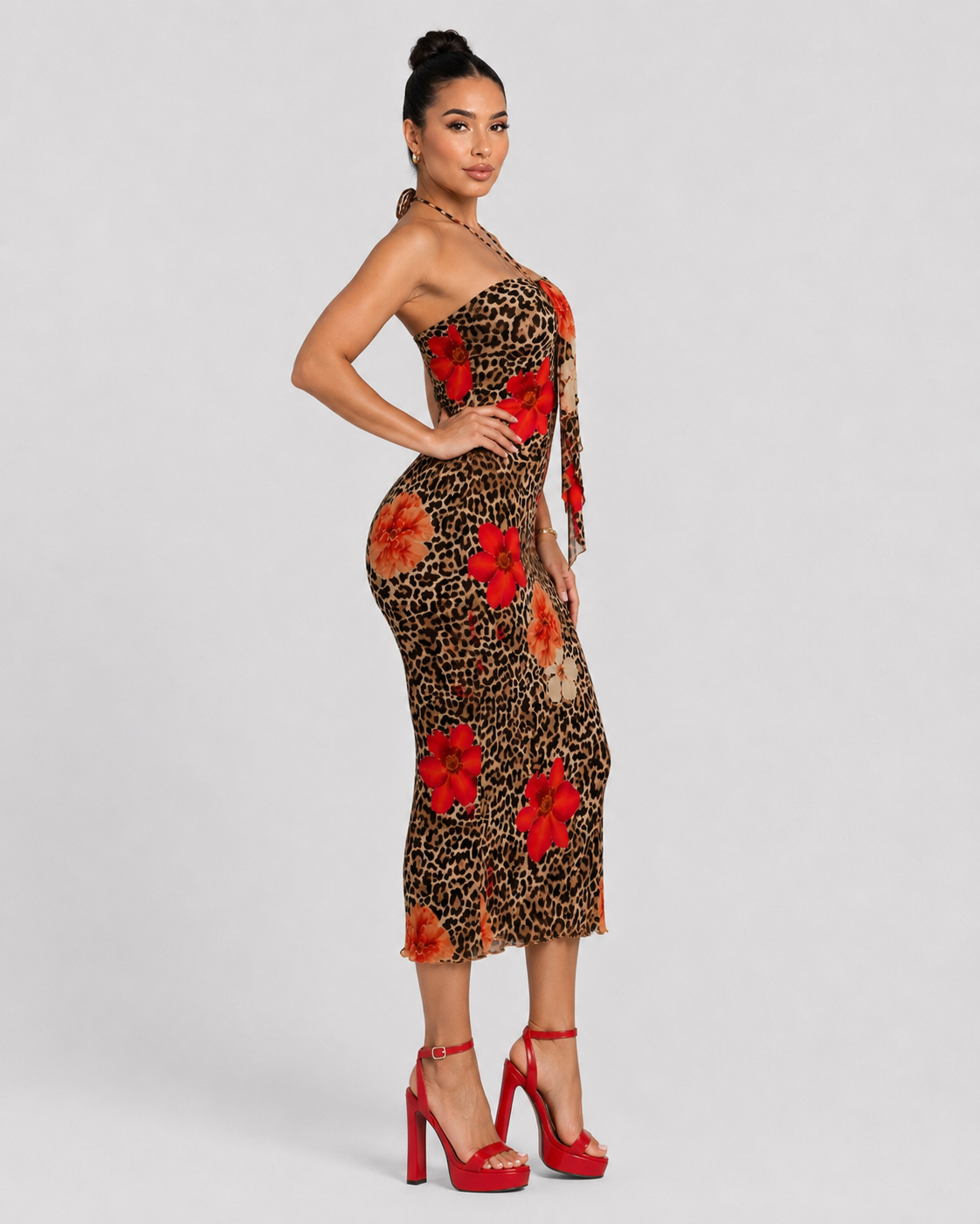 WILD BLOOM HALTER MAXI DRESS