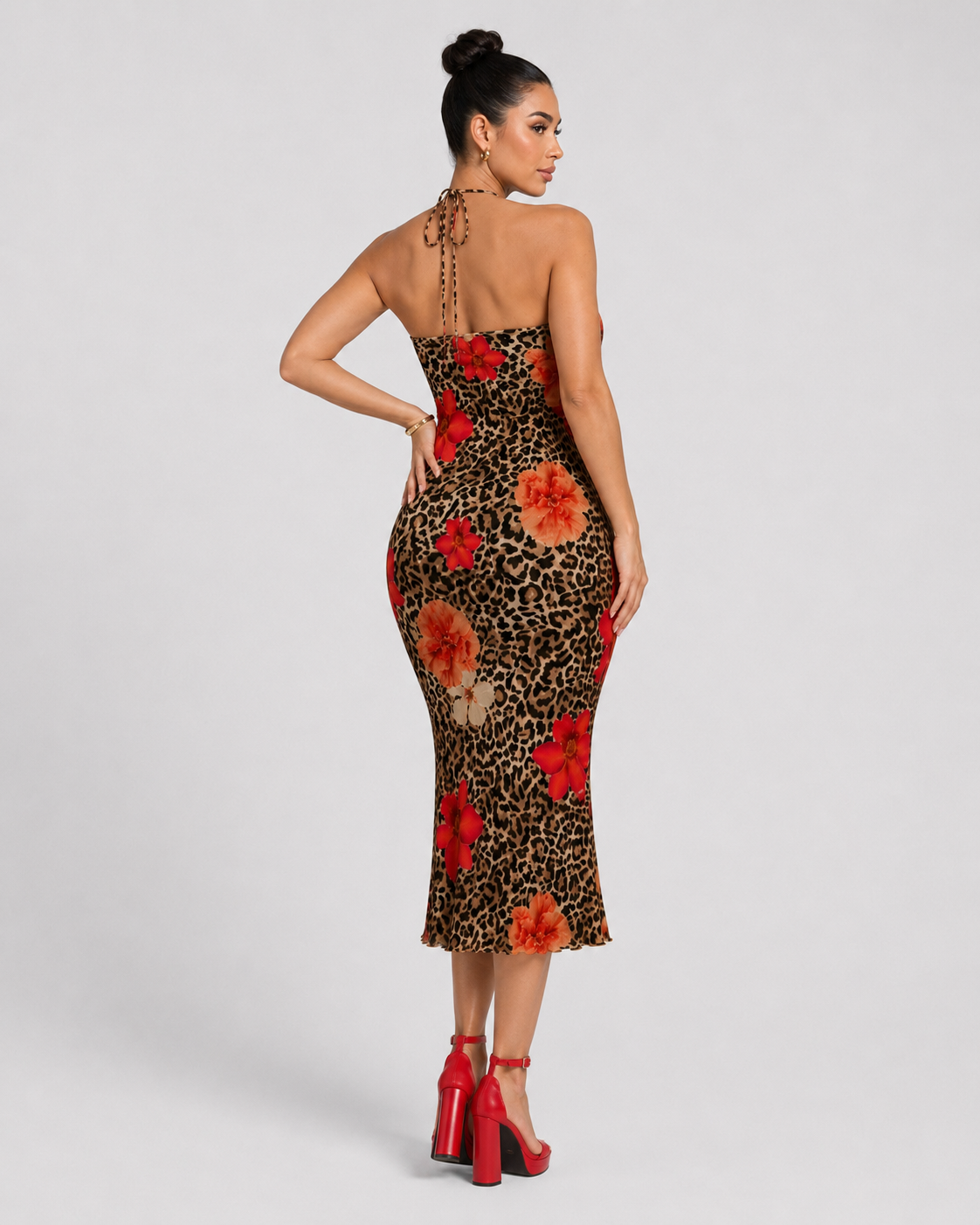 WILD BLOOM HALTER MAXI DRESS