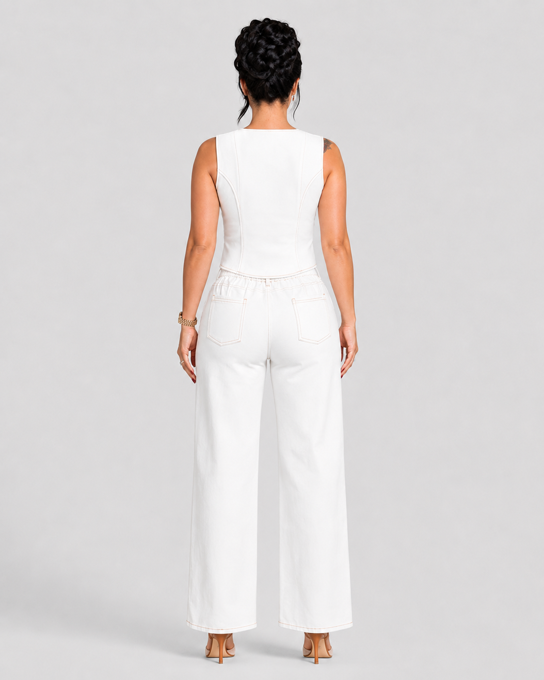 CONJUNTO DENIM VINTAGE - IVORY