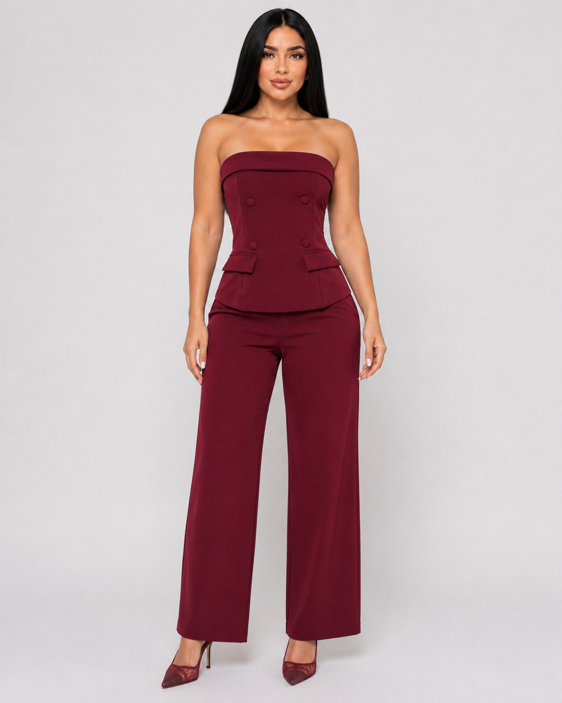 CONJUNTO POWER SUIT - BORGOÑA
