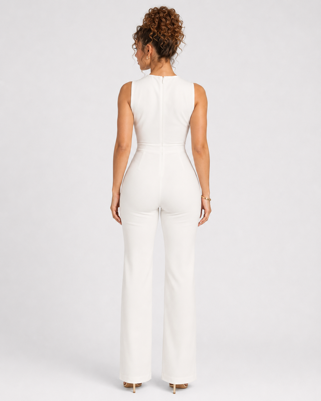 Jumpsuit Espiral - Blanco y Naranja