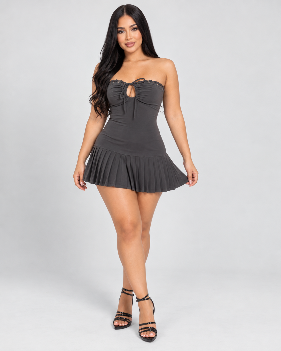 Vestido Corto Amber - Gris
