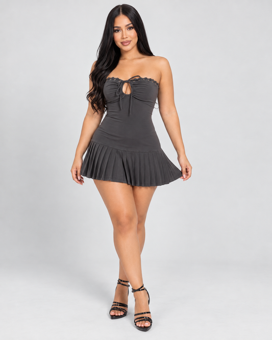 Vestido Corto Amber - Gris