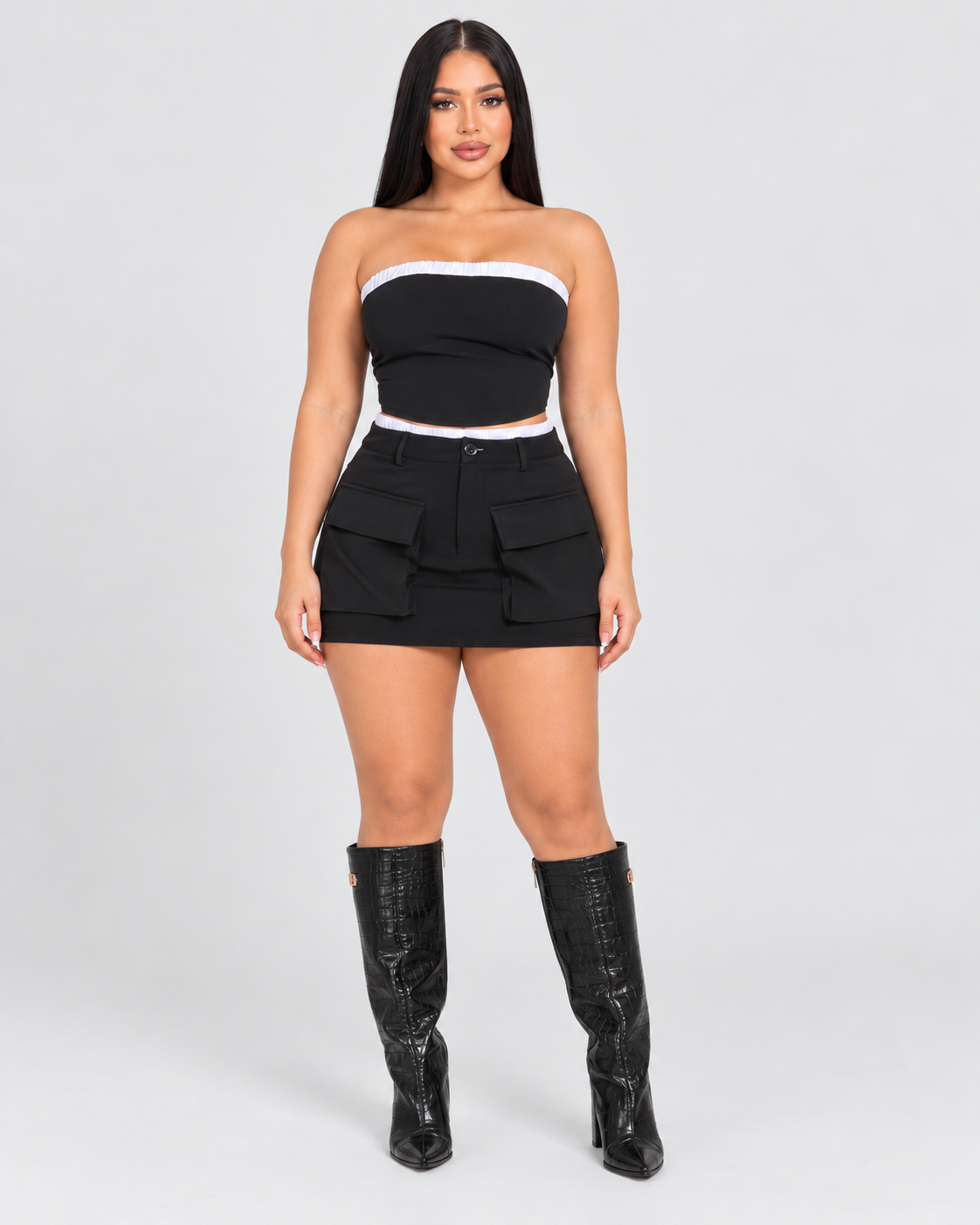 Conjunto Monroe - Blanco y Negro - vista frontal