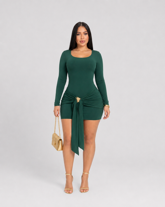 VESTIDO CORTO ANABELL - VERDE - Vista frontal