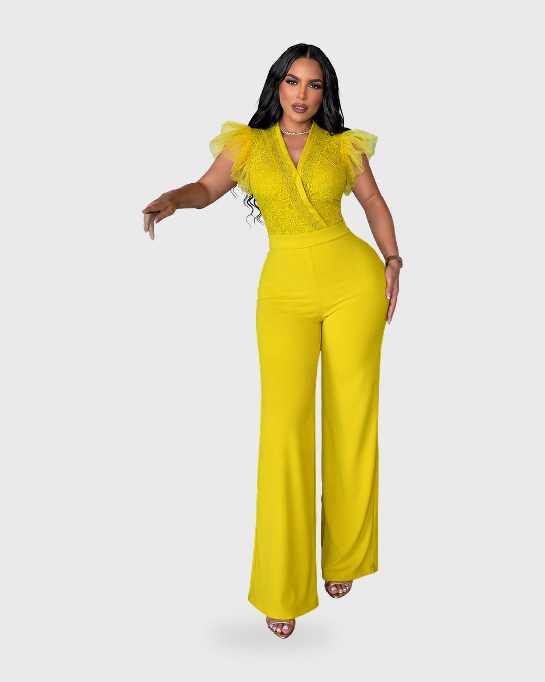 AFTERGLOW JUMPSUIT Amarillo - vista frontal