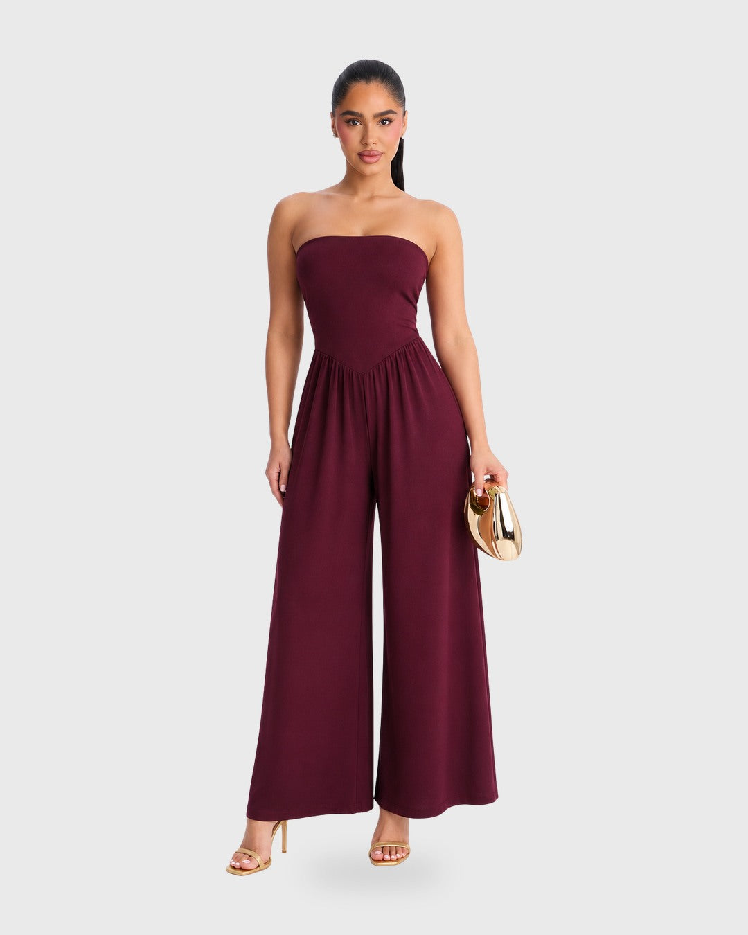BASIC NO BASIC JUMPSUIT Vino - vista frontal