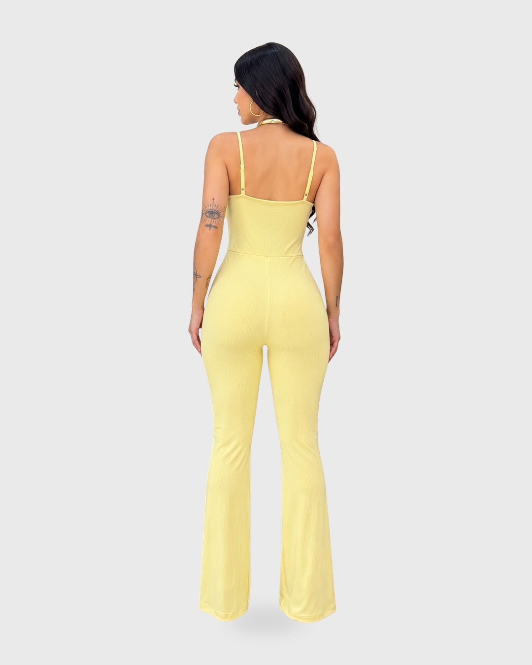 BREEZE POINT JUMPSUIT Amarillo Pastel - vista posterior