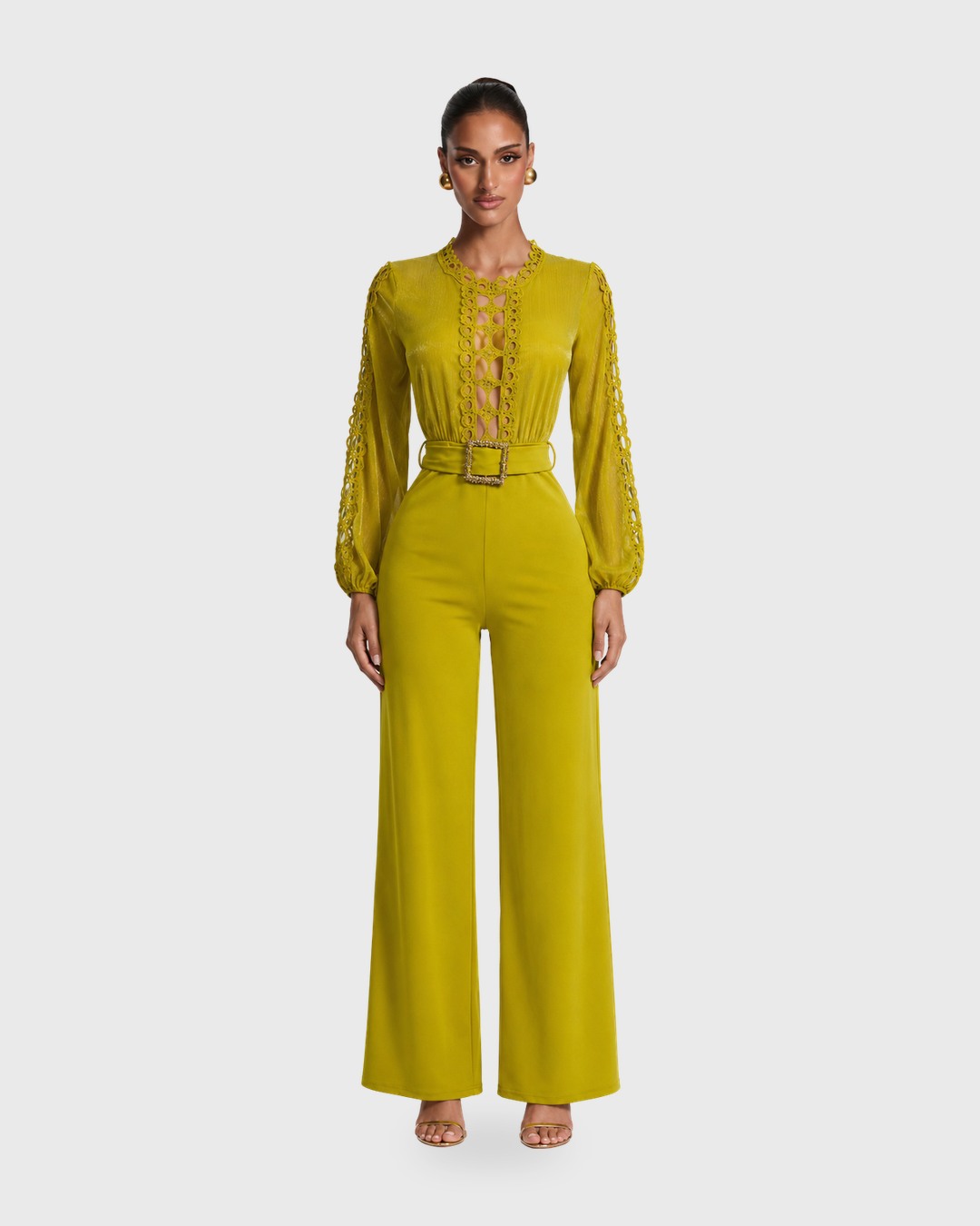 CITY EDGE JUMPSUIT Verde Lima - vista frontal
