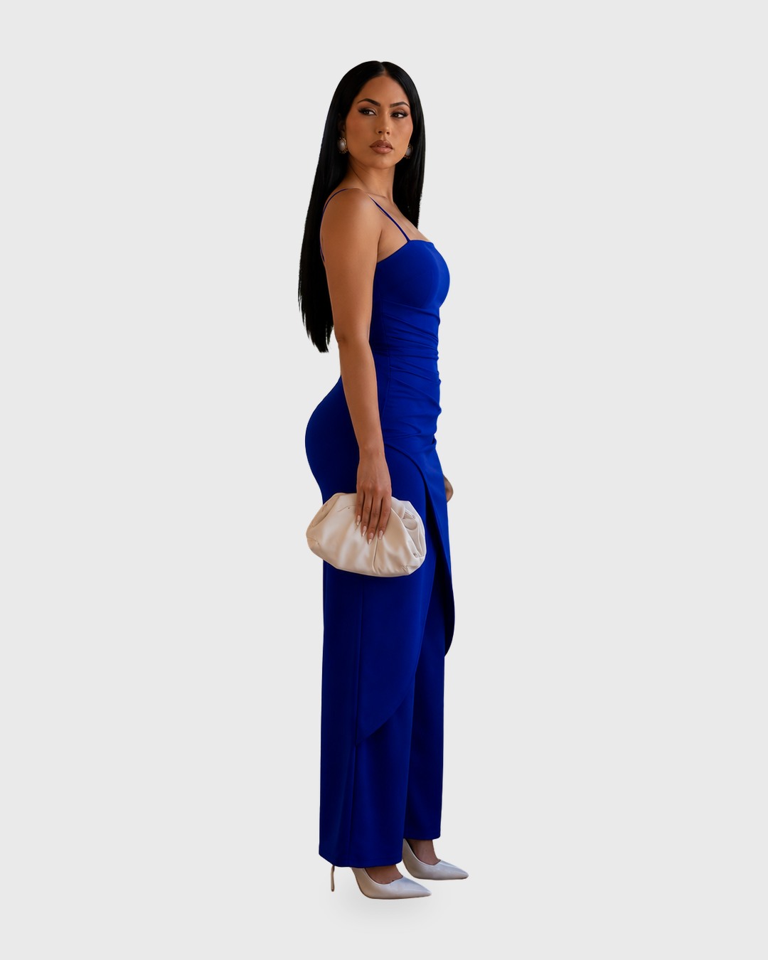 CLEAN CUT JUMPSUIT Azul Rey - vista posterior