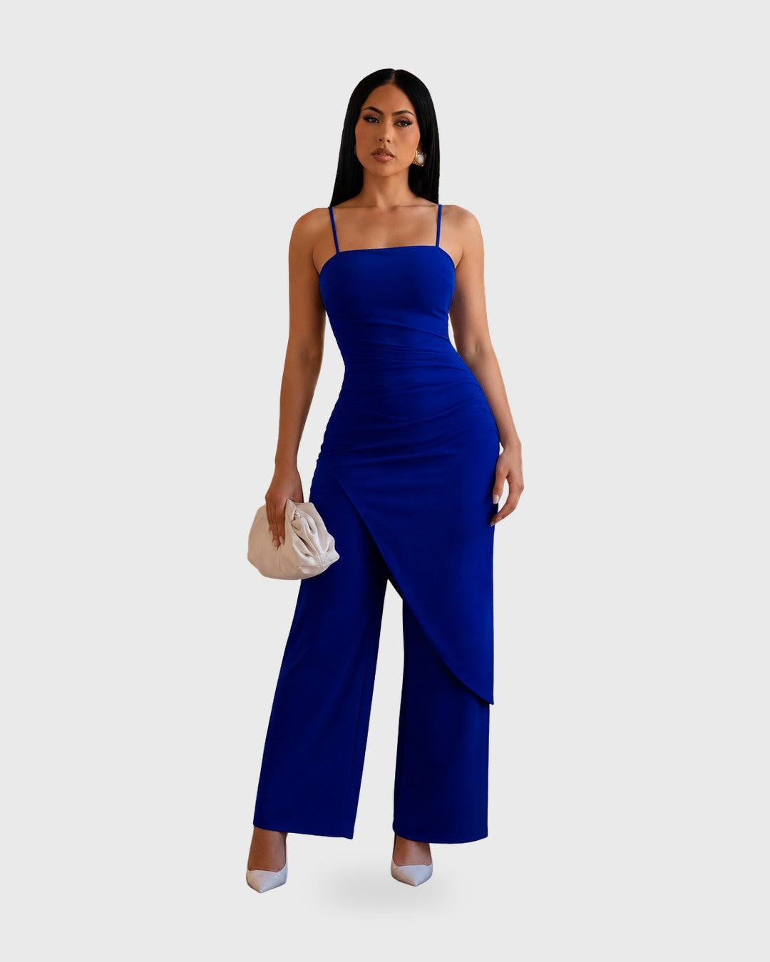 CLEAN CUT JUMPSUIT Azul Rey - vista frontal