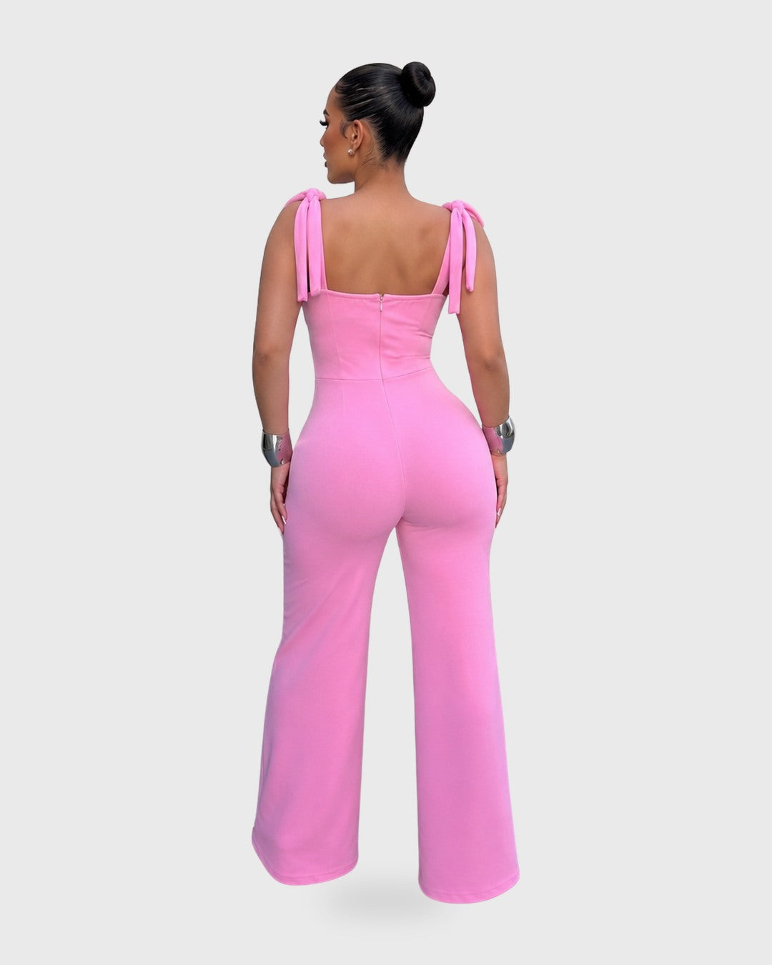 CLOUD STEP JUMPSUIT Rosado / Blanco - vista posterior