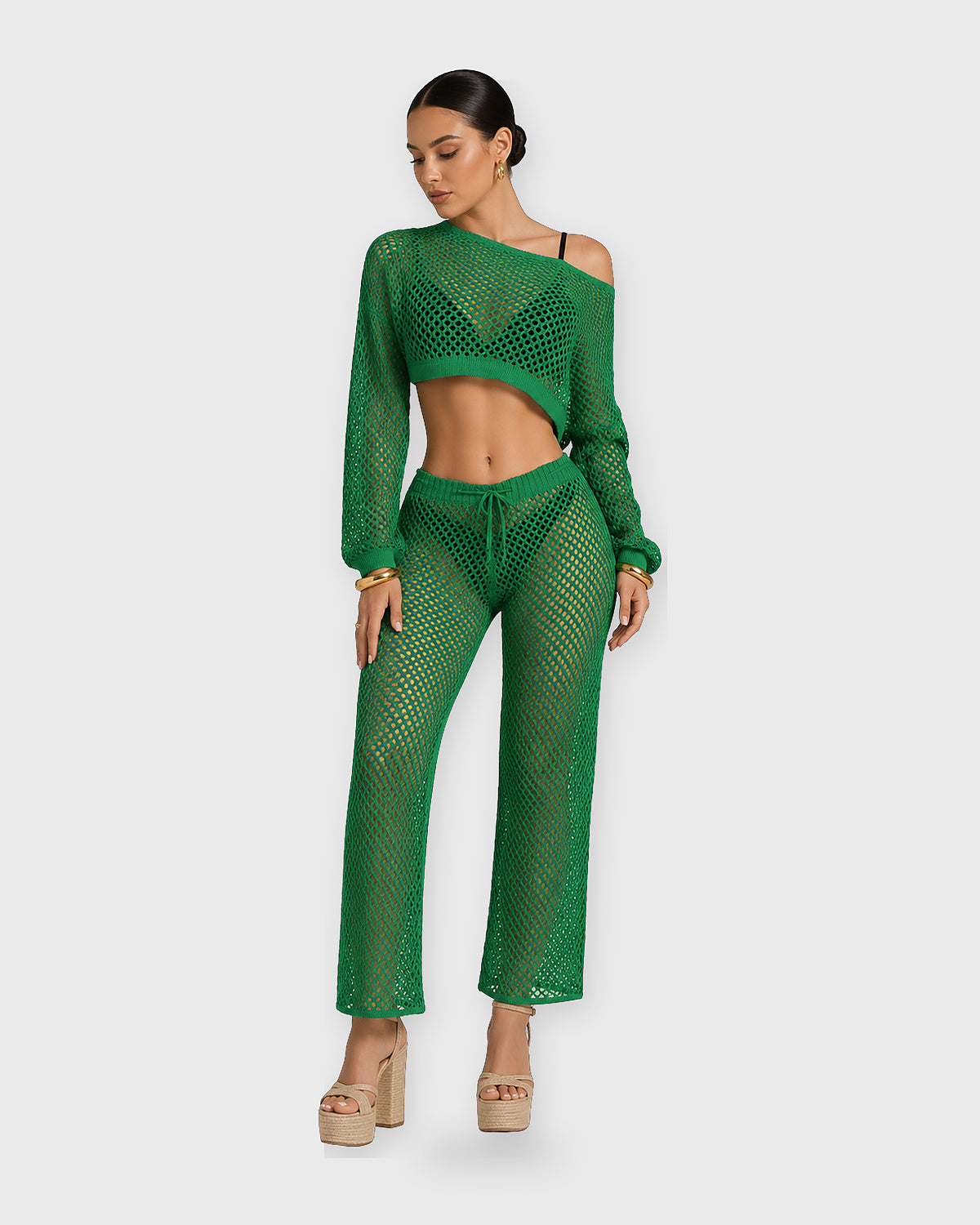 CROCHET BY THE SEA PANT SET - vista frontal