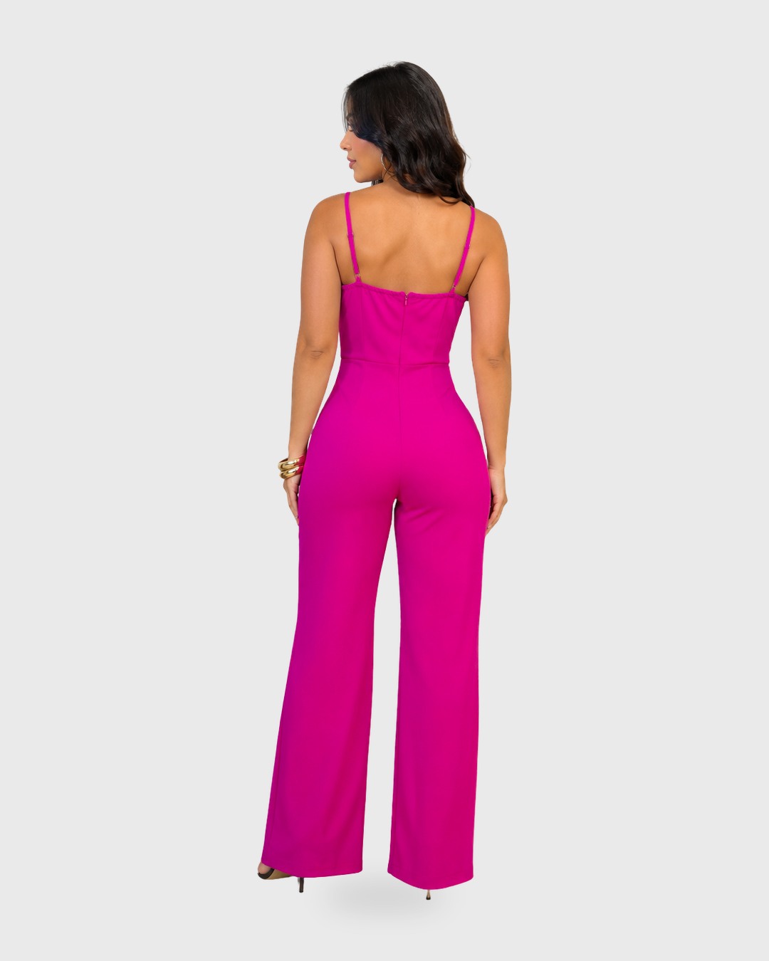 MIDNIGHT LUX JUMPSUIT Fucsia - vista posterior