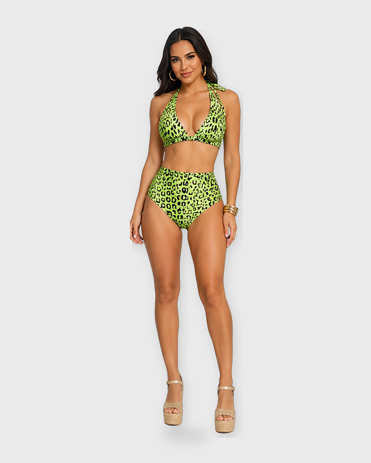 NEON SAFARI 3-PIECE SWIM SET - vista frontal