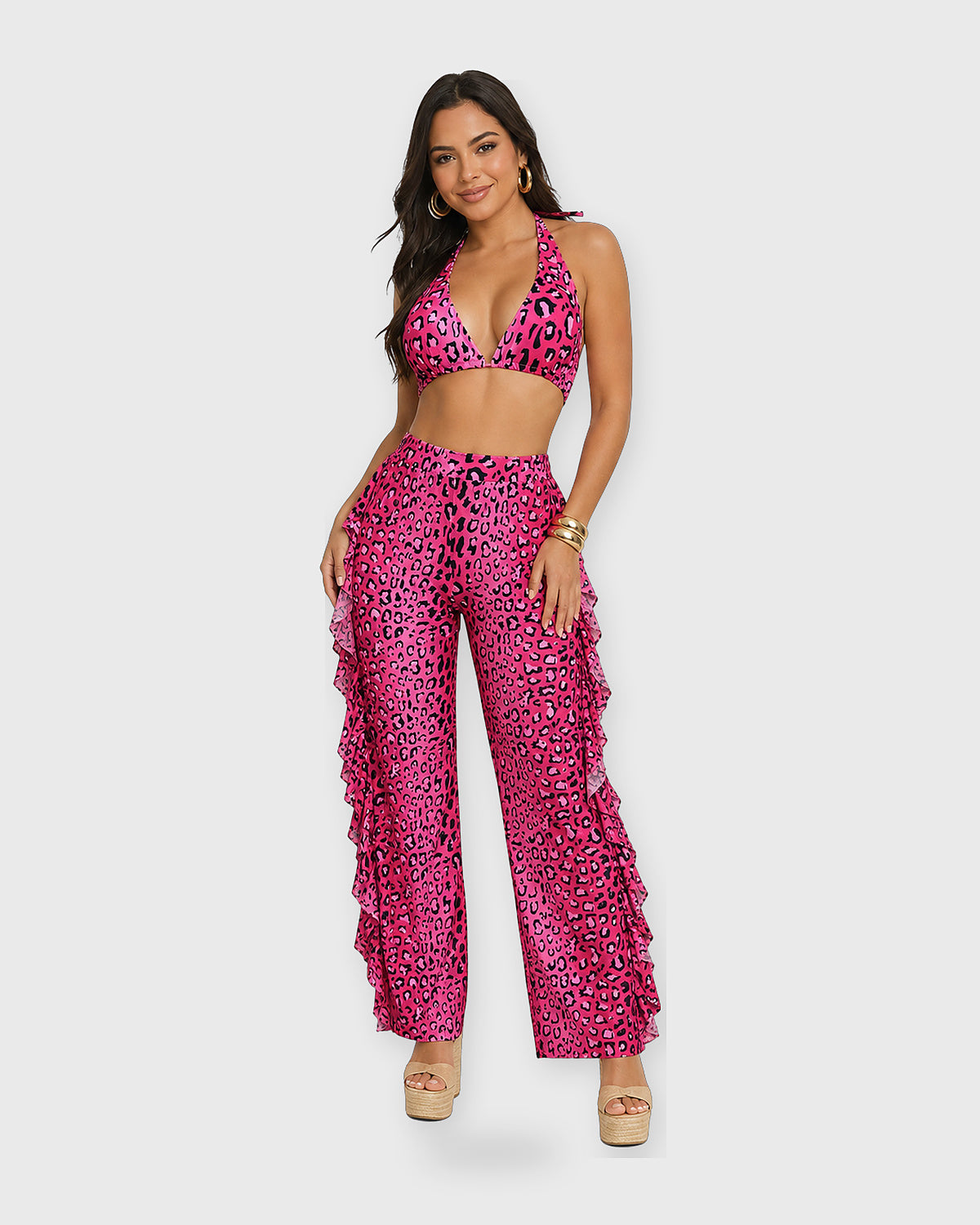 NEON SAFARI 3-PIECE SWIM SET - look