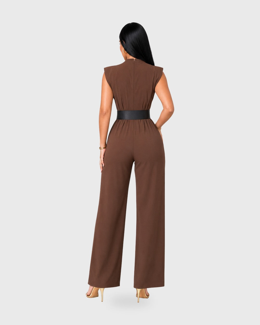 NOVA SEASON JUMPSUIT Café - vista posterior