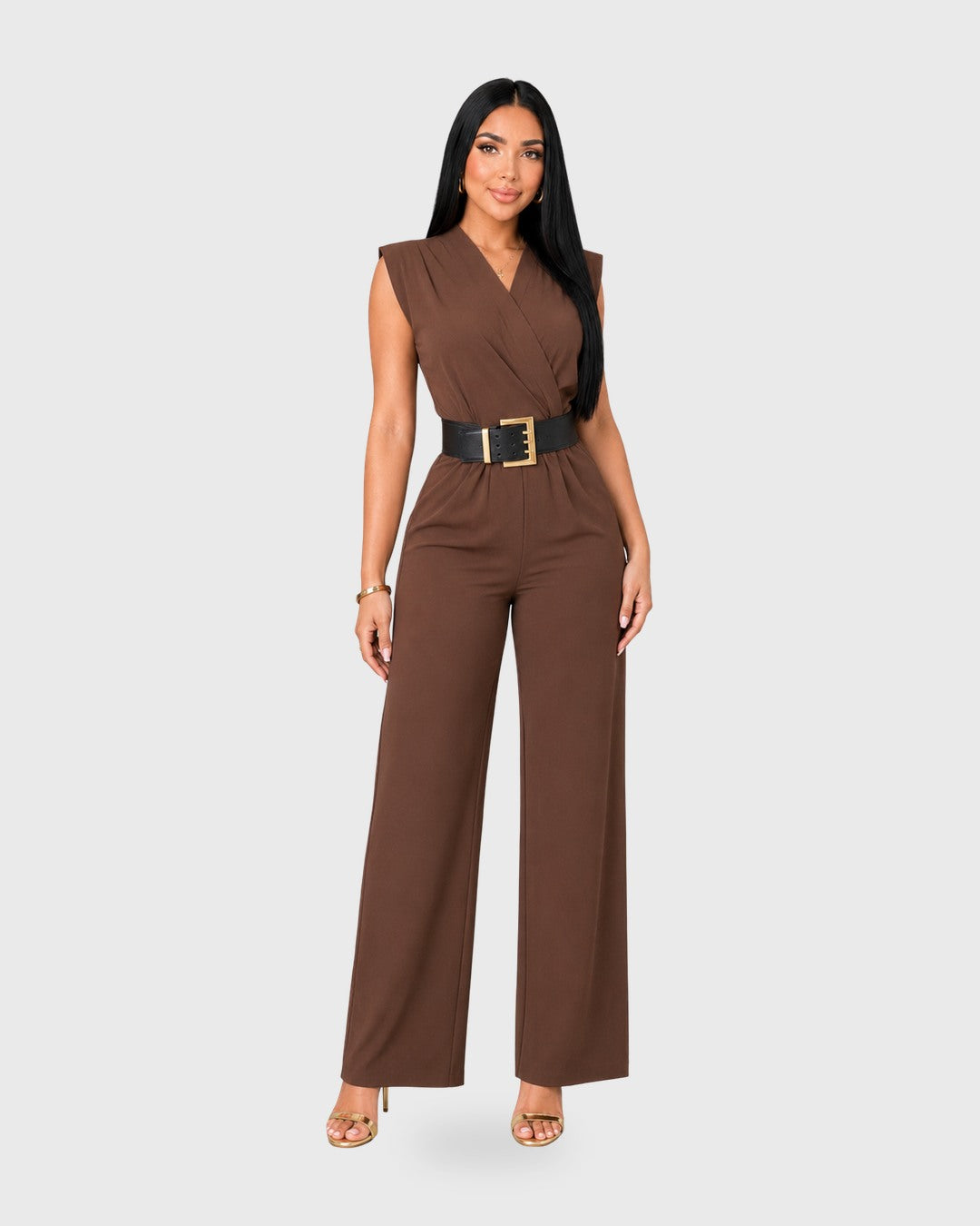 NOVA SEASON JUMPSUIT Café - vista frontal