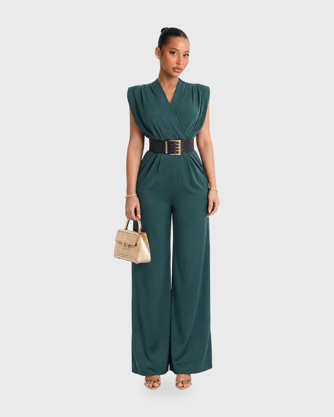 NOVA SEASON JUMPSUIT Verde Bosque - vista frontal
