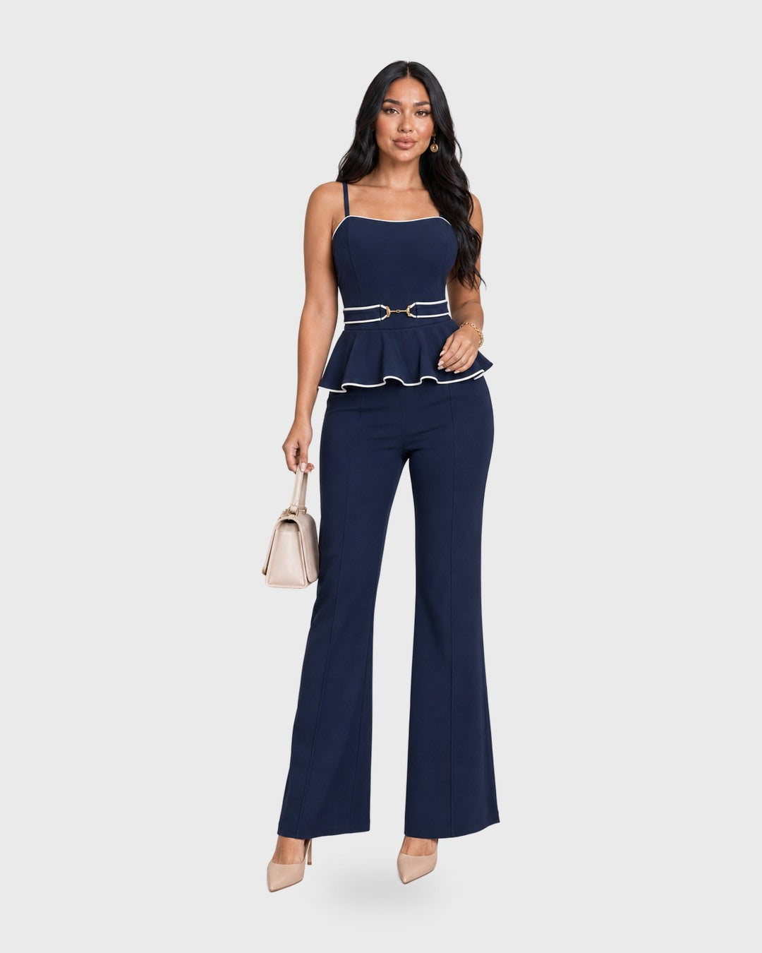 ON POINT JUMPSUIT Azul Marino - vista frontal