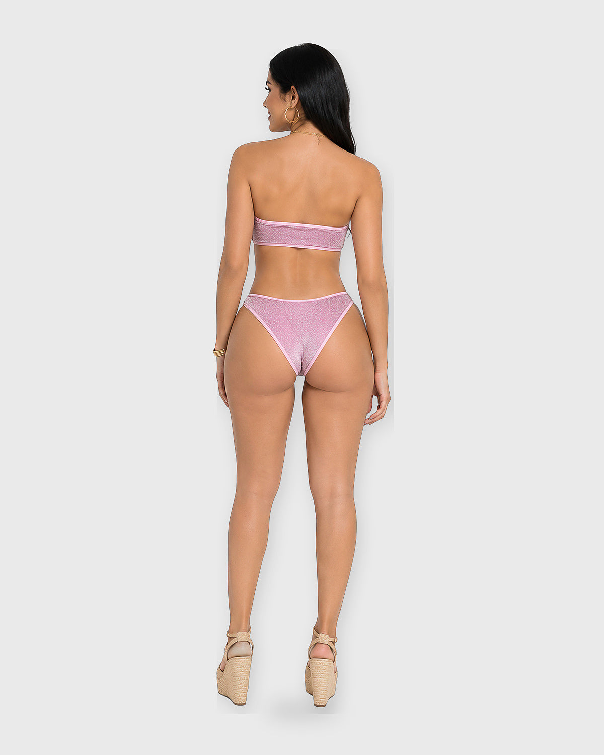 PINK SORBET BANDEAU BIKINI SET - vista trasera