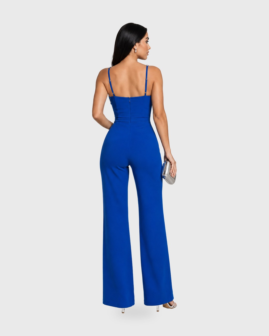 ROSETTE CRYSTAL JUMPSUIT Azul Rey - vista posterior