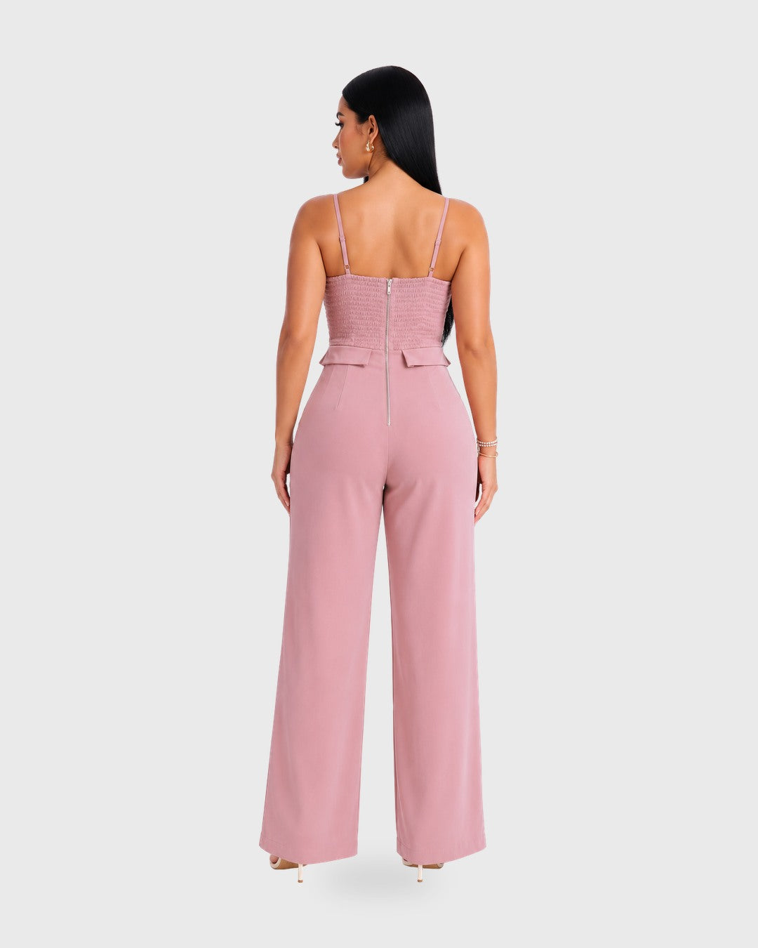 SANDSTONE JUMPSUIT Rosado Claro - vista posterior