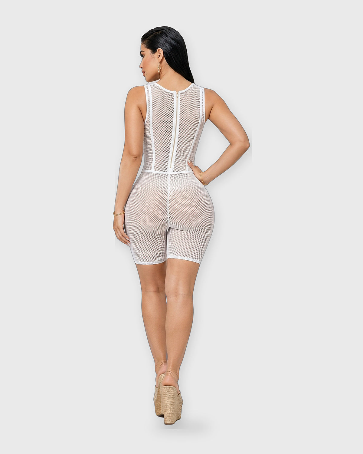 STONE MESH CONTOUR ROMPER - vista trasera