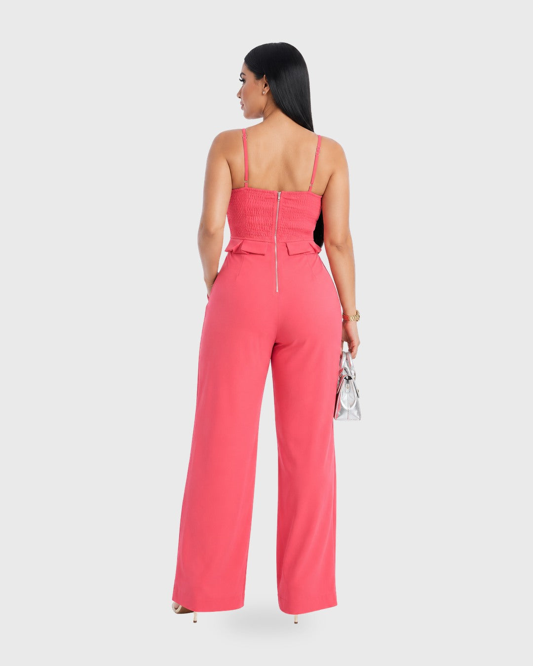 SUNLIT EDGE JUMPSUIT Coral - vista posterior